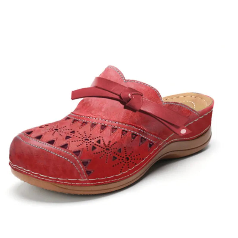 Joy | Women's Cutout Open Back Slip On Round Toe Clogs