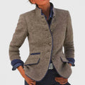 Kacey | Women's Mandarin Collar Long Sleeve Buttoned Coat