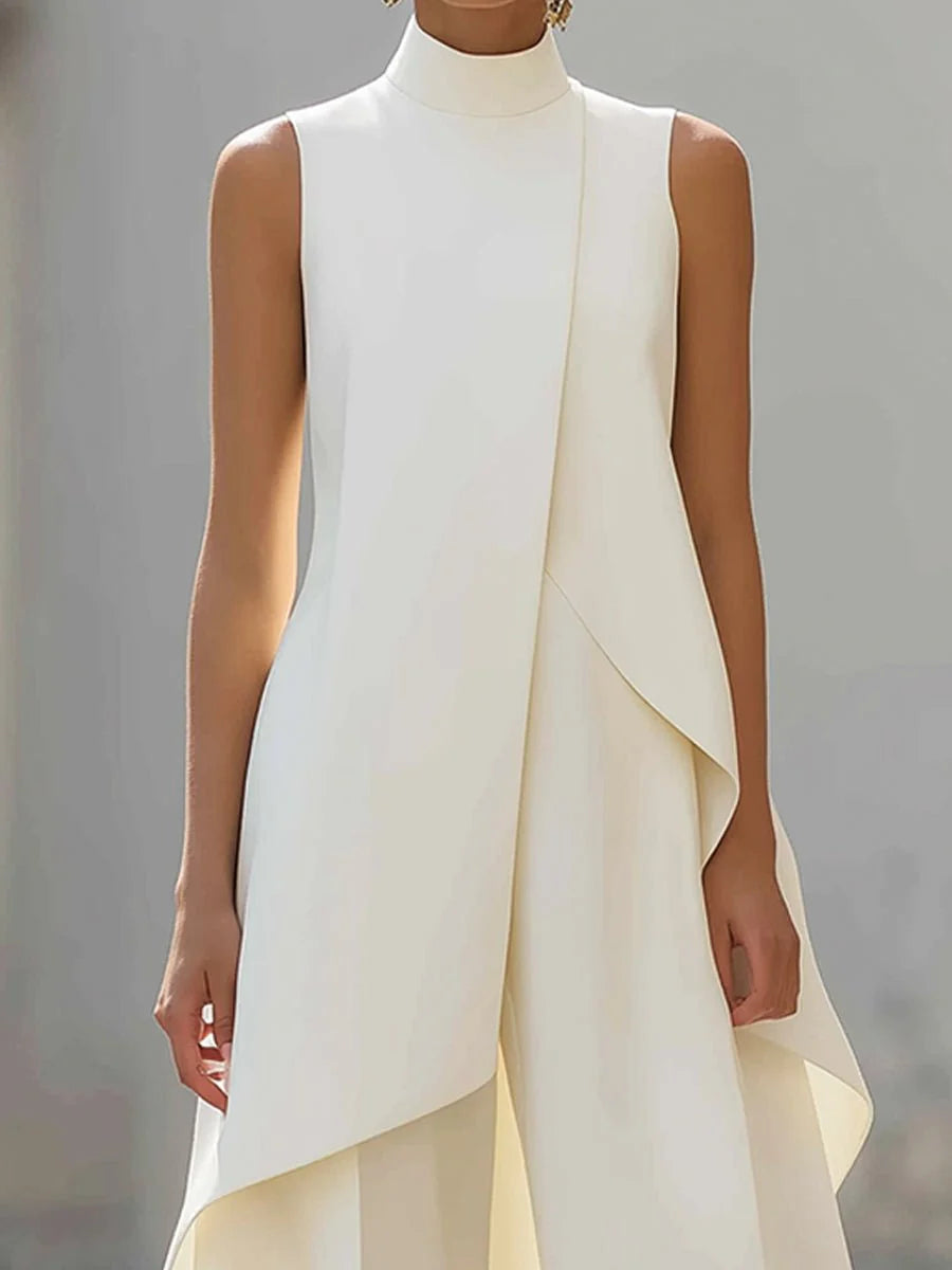 Karlie | Women's Wide Leg High Neck Sleeveless Two Piece Set