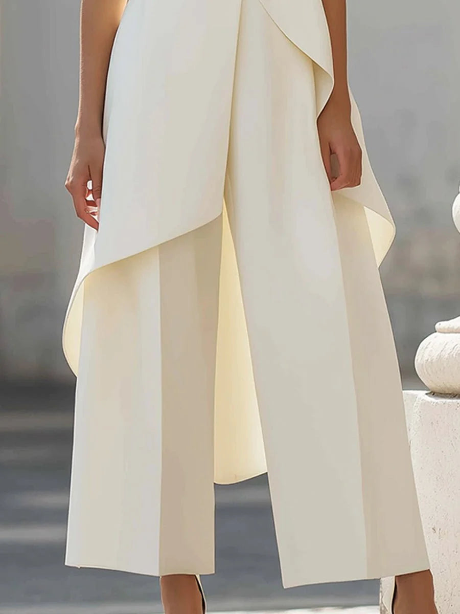 Karlie | Women's Wide Leg High Neck Sleeveless Two Piece Set