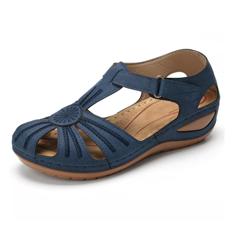 Katherine | Women's Slip-On Round Toe Wedge Sandals