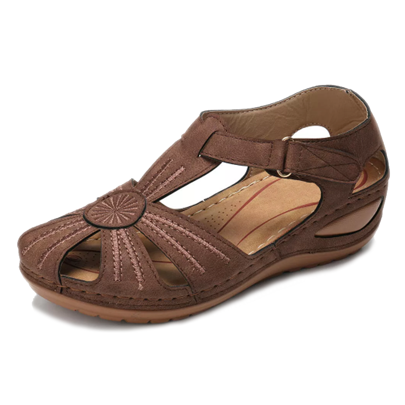 Katherine | Women's Slip-On Round Toe Wedge Sandals