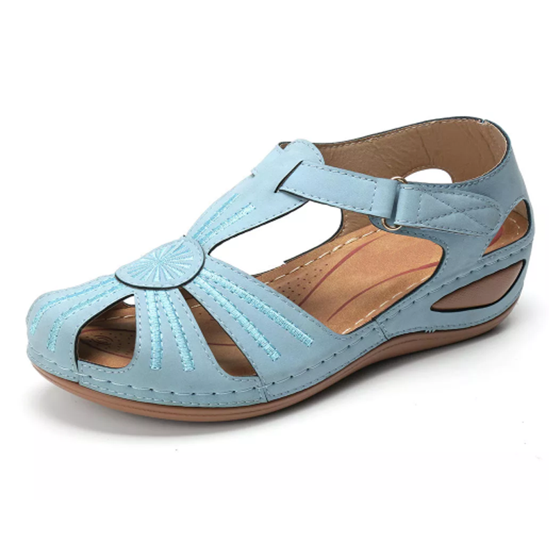 Katherine | Women's Slip-On Round Toe Wedge Sandals