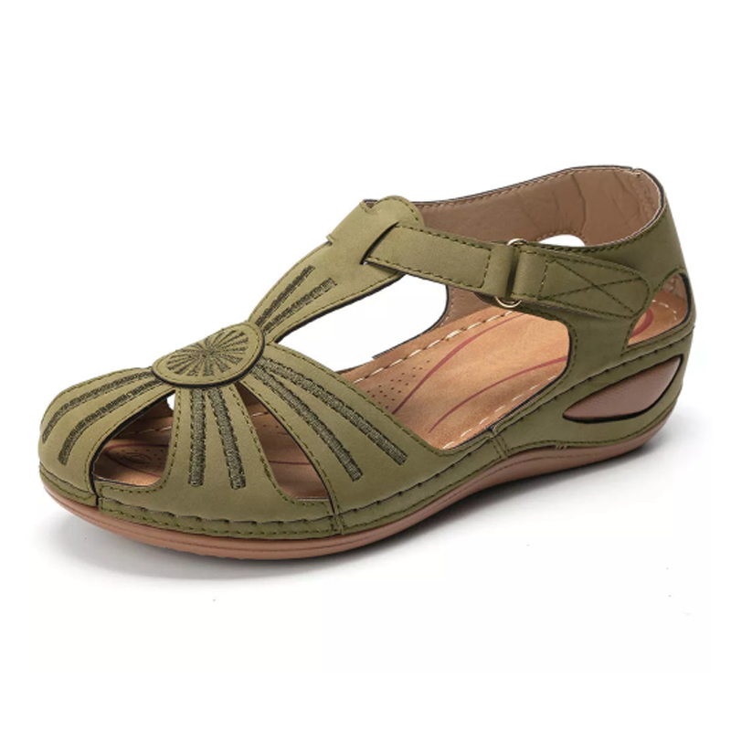 Katherine | Women's Slip-On Round Toe Wedge Sandals