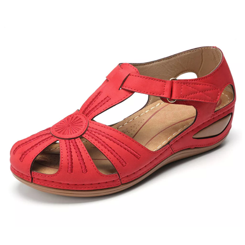 Katherine | Women's Slip-On Round Toe Wedge Sandals