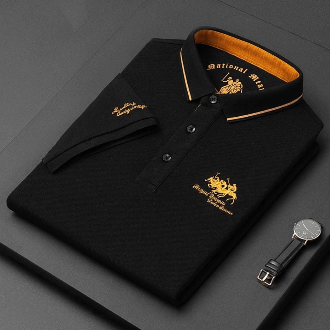 Keegan | Men’s Short Sleeve Button Front Collared Polo Shirt