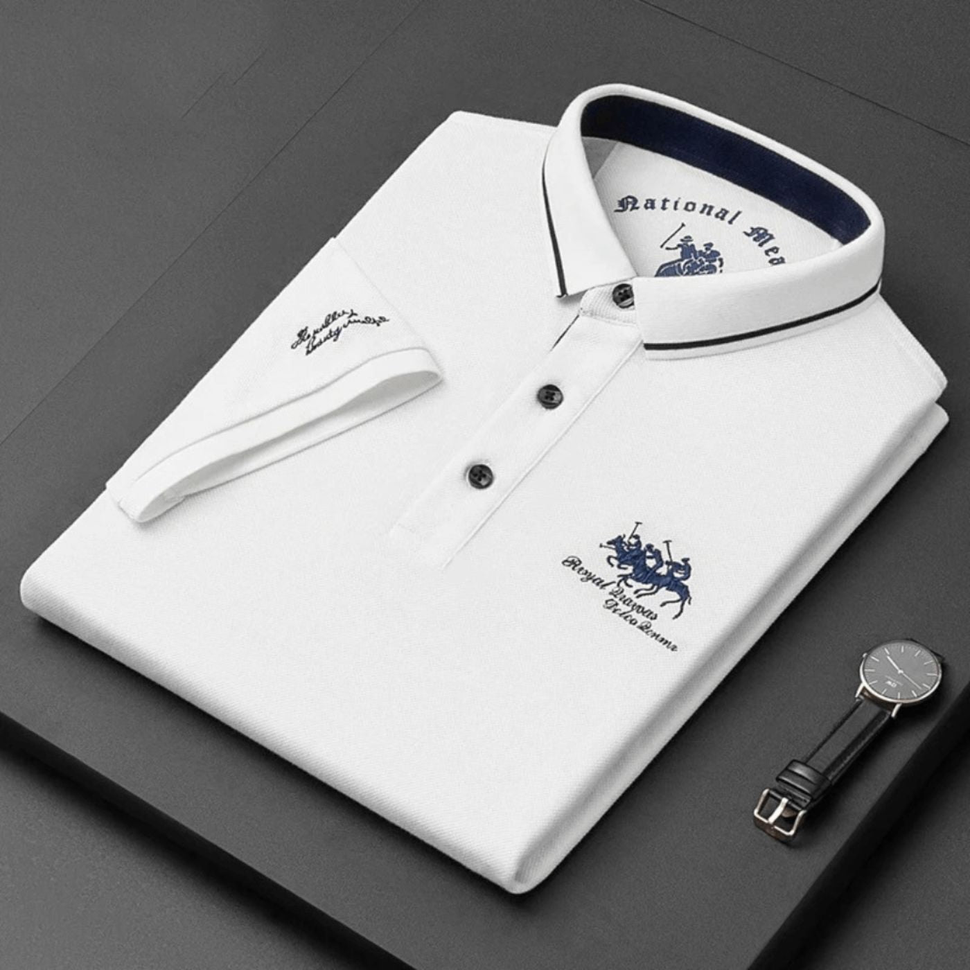 Keegan | Men’s Short Sleeve Button Front Collared Polo Shirt