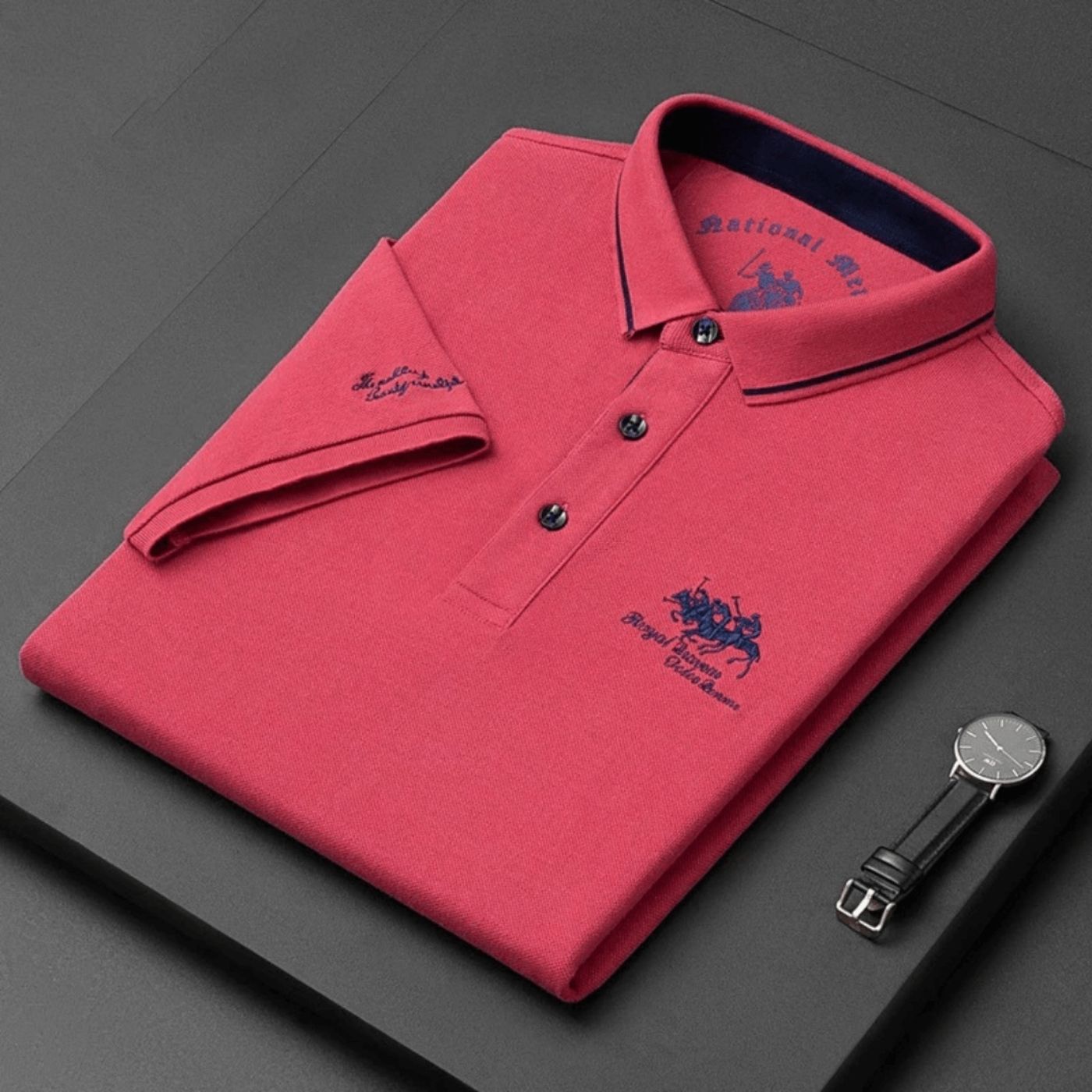 Keegan | Men’s Short Sleeve Button Front Collared Polo Shirt