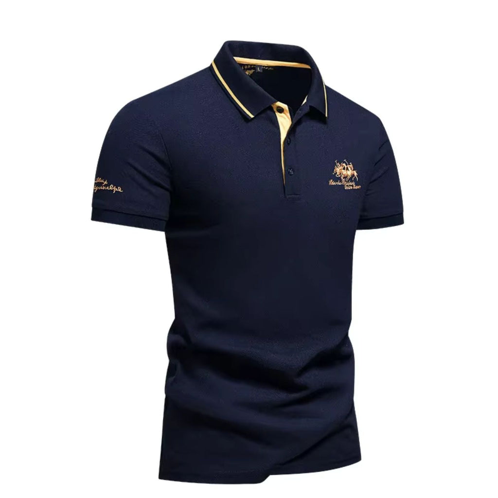 Keegan | Men’s Short Sleeve Button Front Collared Polo Shirt