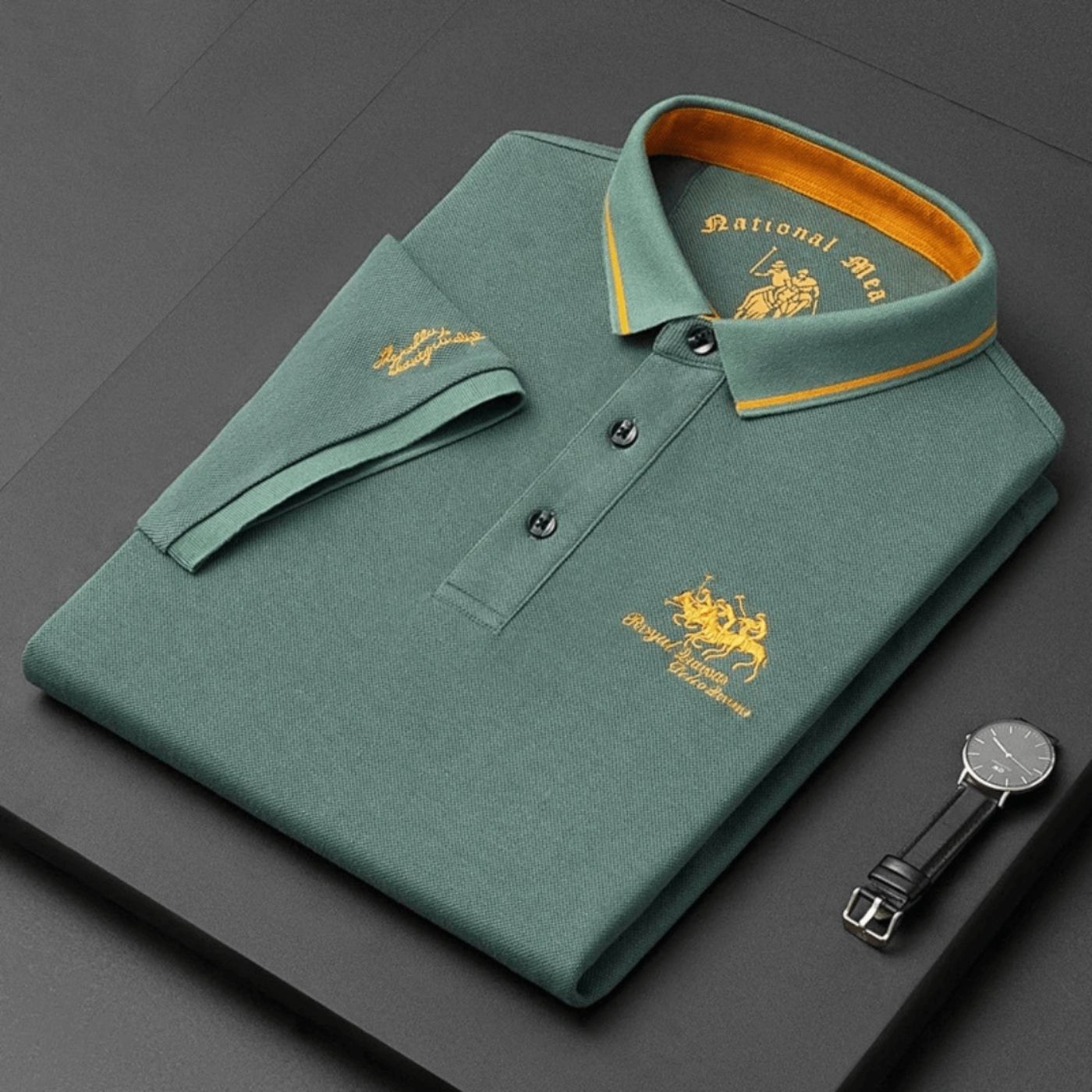 Keegan | Men’s Short Sleeve Button Front Collared Polo Shirt