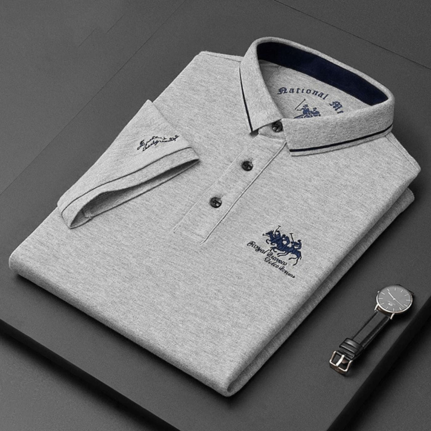 Keegan | Men’s Short Sleeve Button Front Collared Polo Shirt
