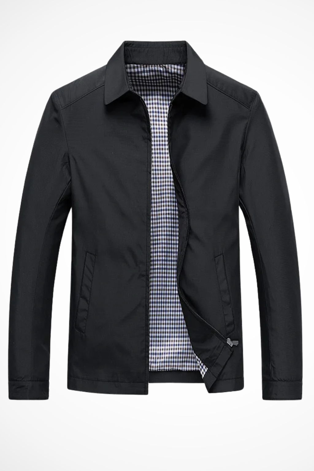 Kenneth | Men's Long Sleeve Front Zip Collared Jacket