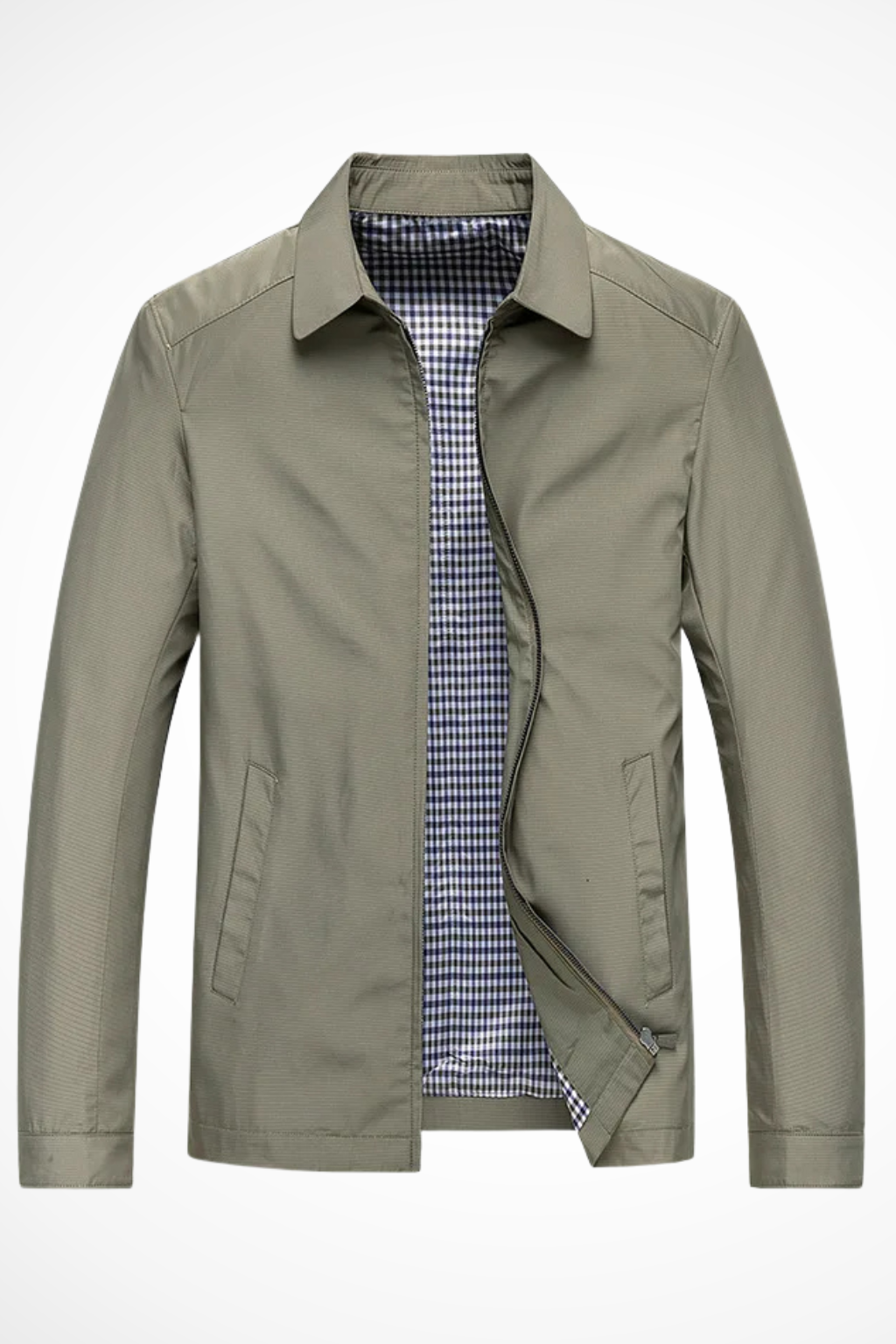 Kenneth | Men's Long Sleeve Front Zip Collared Jacket