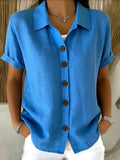 Khadija | Women's Rolled Sleeve Pointed Collar Buttoned Shirt