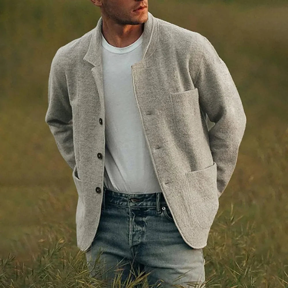 Kirkland | Men's Notch Lapel Long Sleeve Buttoned Blazer