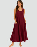 Kirsteen | Women’s Flowy Pocket Scoop Sleeveless Maxi Dress