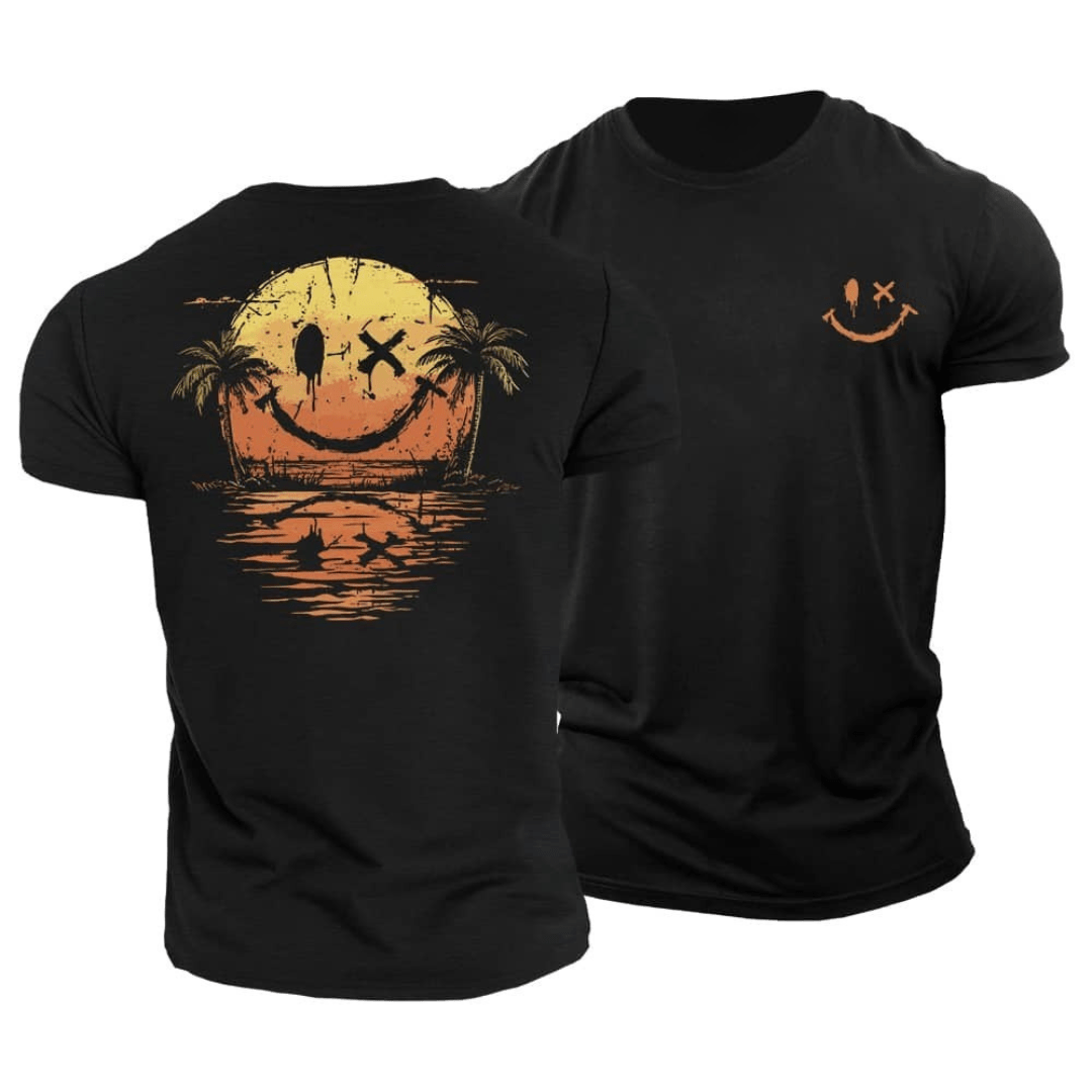 Knowles | Men's Short Sleeve Smiley Graphic Summer T-Shirt