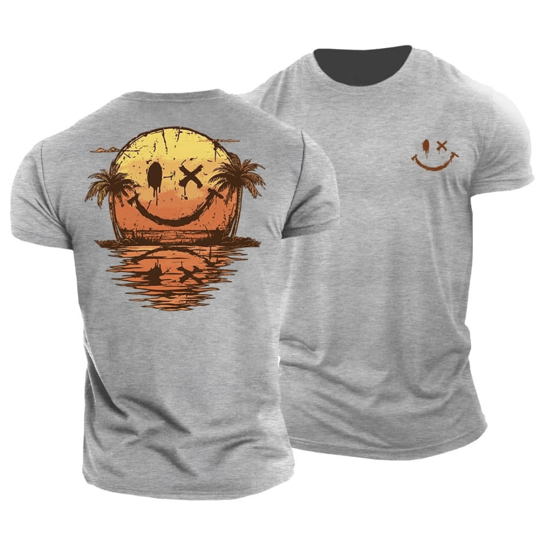 Knowles | Men's Short Sleeve Smiley Graphic Summer T-Shirt