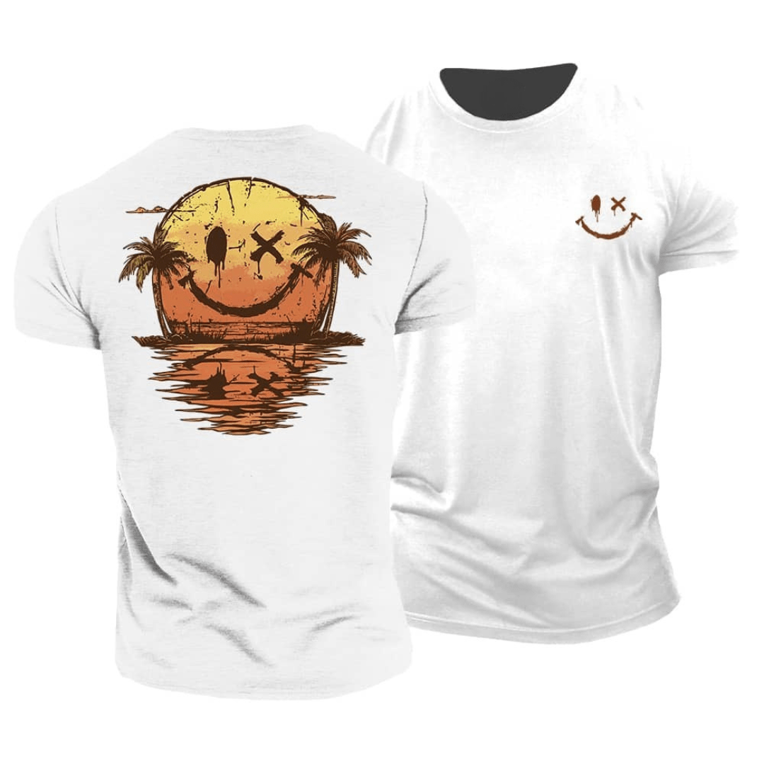 Knowles | Men's Short Sleeve Smiley Graphic Summer T-Shirt