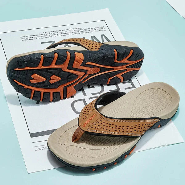 Kofi | Men's Round Toe Slip On Summer Flip Flops