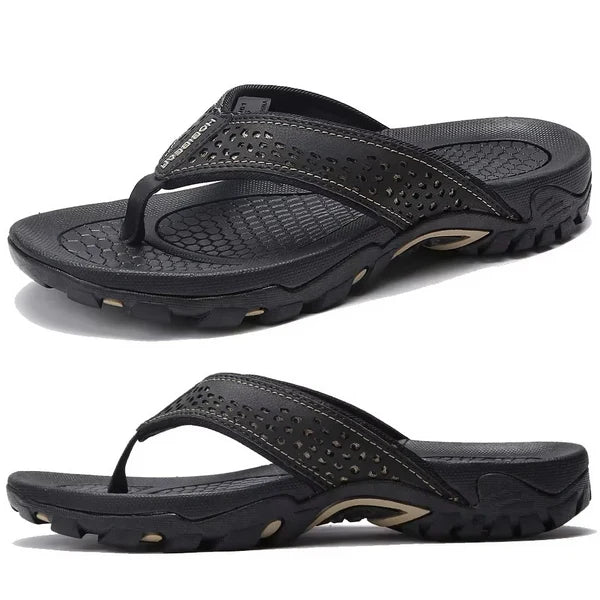 Kofi | Men's Round Toe Slip On Summer Flip Flops