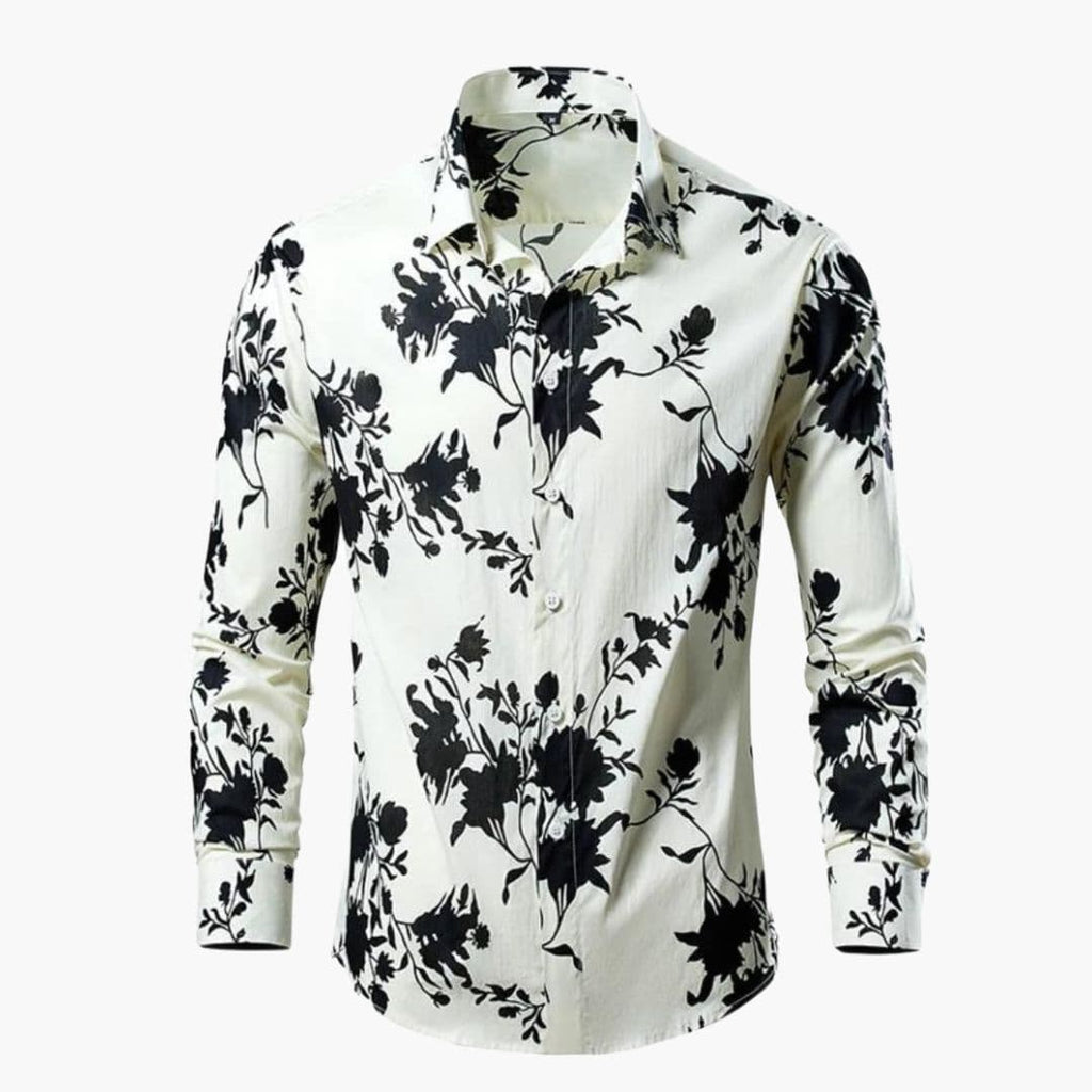 Kolin | Men's Pointed Collar Long Sleeve Floral Dress Shirt