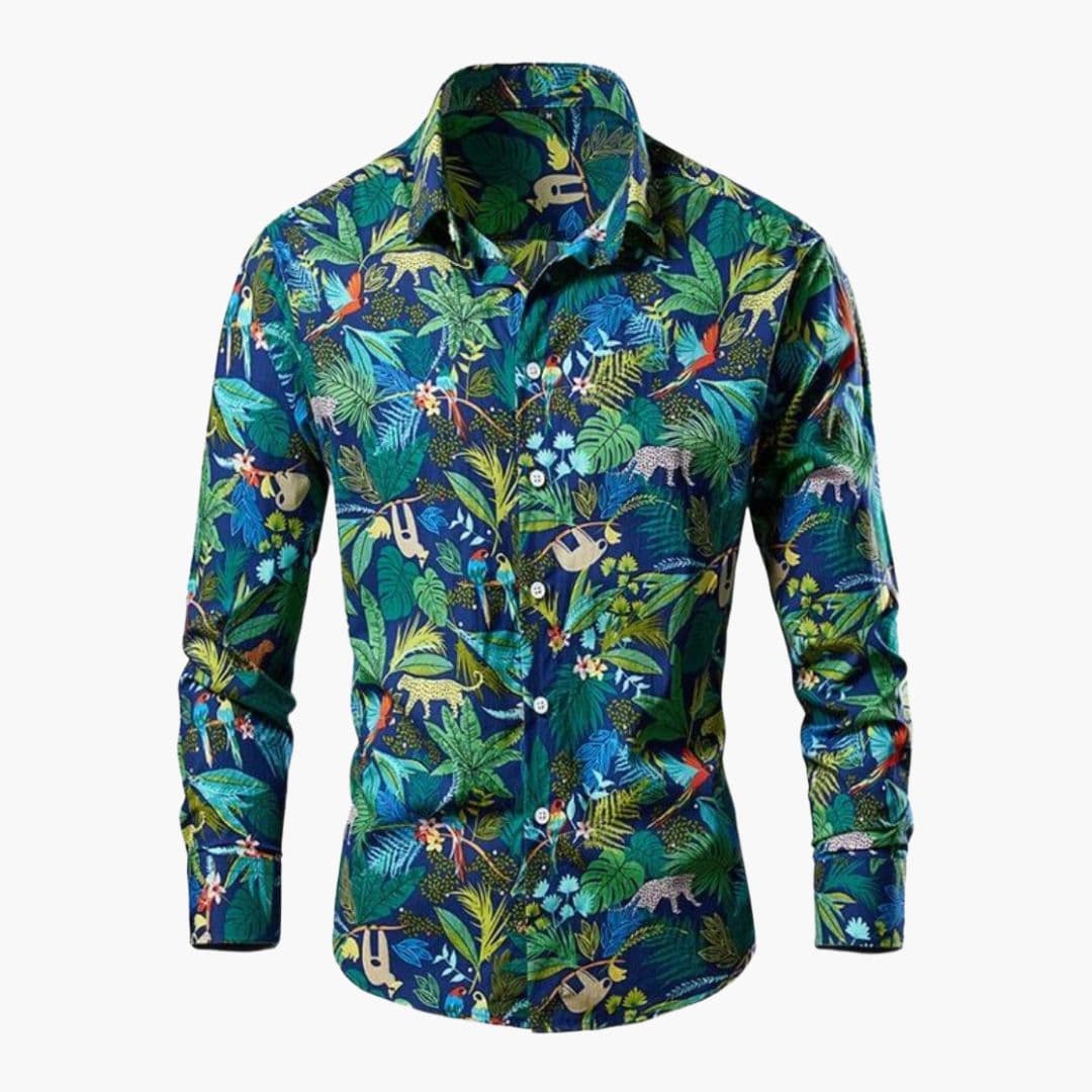 Kolin | Men's Pointed Collar Long Sleeve Floral Dress Shirt