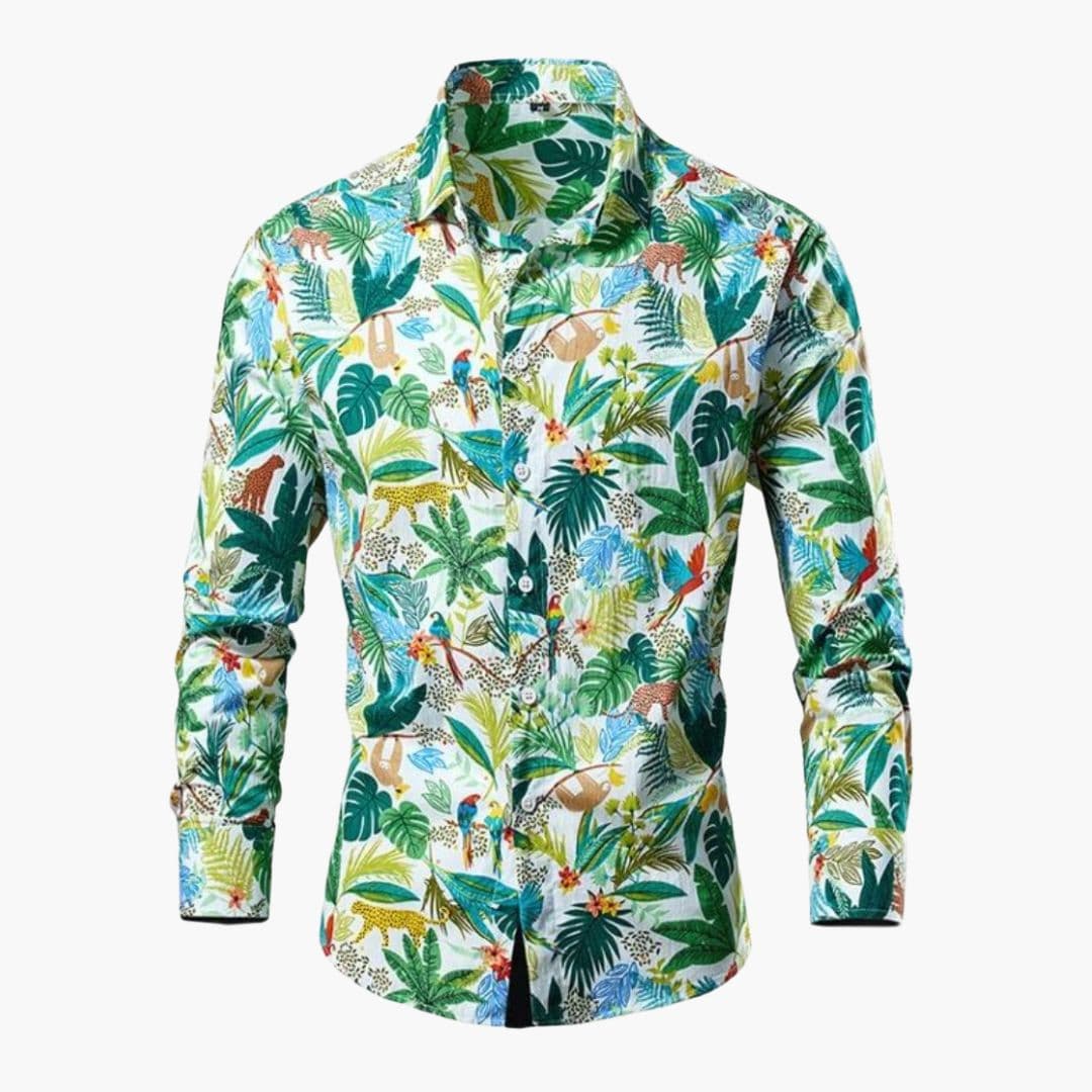 Kolin | Men's Pointed Collar Long Sleeve Floral Dress Shirt