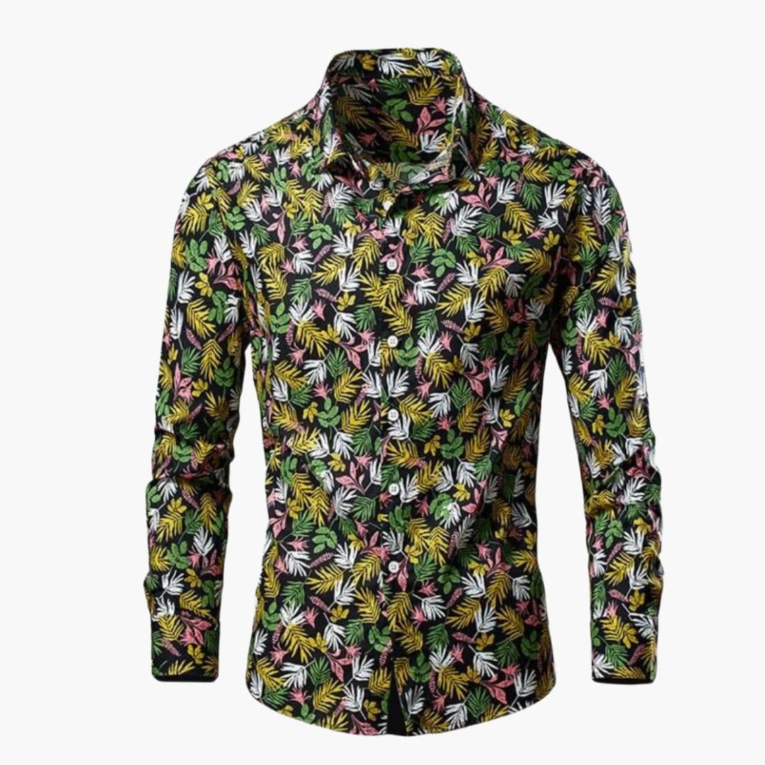 Kolin | Men's Pointed Collar Long Sleeve Floral Dress Shirt