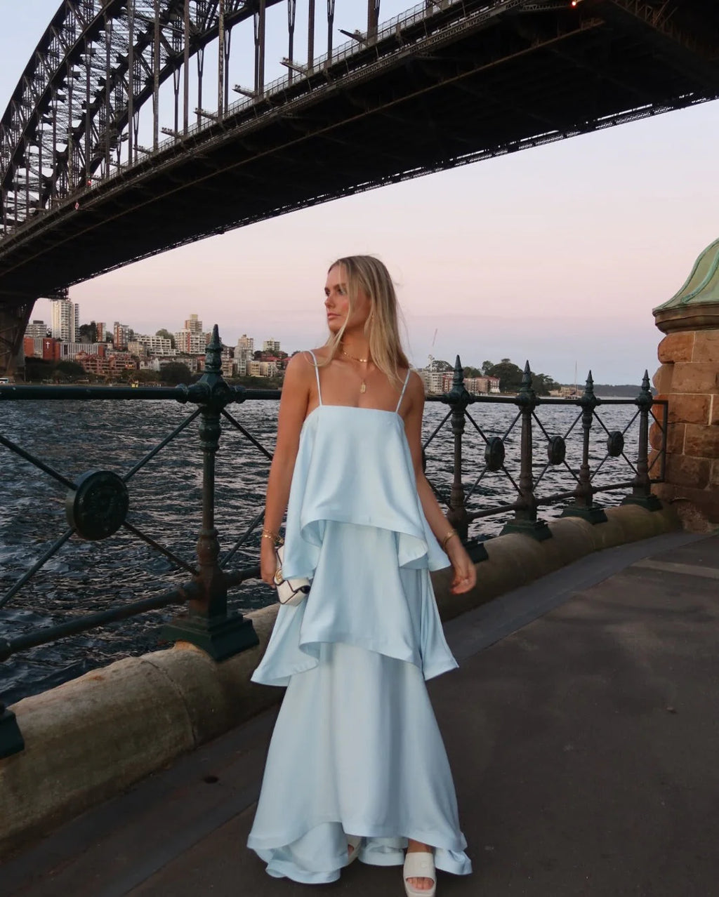 Laney | Women’s Sleeveless Square Neck Flowy Wedding Guest Dress