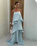 Laney | Women’s Sleeveless Square Neck Flowy Wedding Guest Dress
