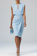 Lauren | Women's Sleeveless Round Neck Keyhole Wedding Guest Dress