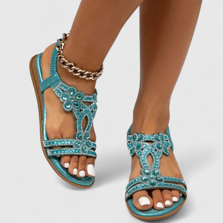 Lavinia | Women's Slip-On Slingback Strap Round Toe Sandals