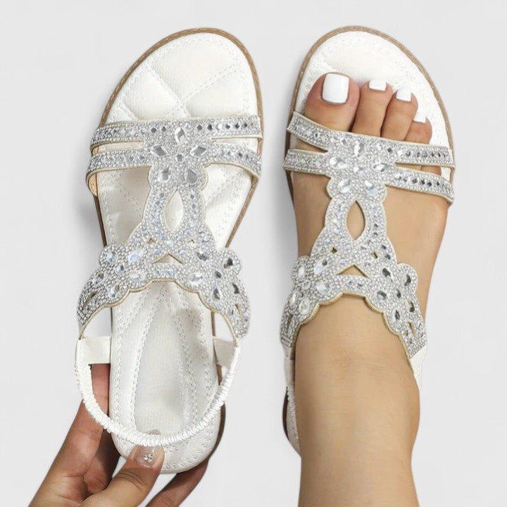 Lavinia | Women's Slip-On Slingback Strap Round Toe Sandals