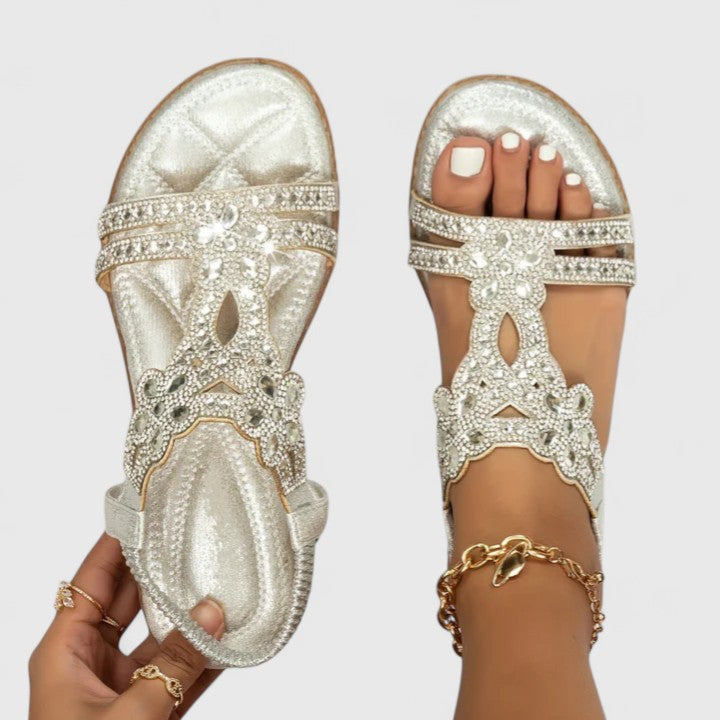 Lavinia | Women's Slip-On Slingback Strap Round Toe Sandals