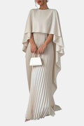 Leanne | Women's Pleated Floor Length Wedding Guest Dress