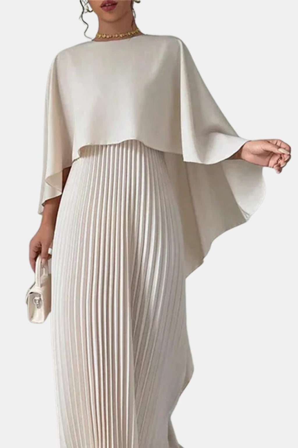 Leanne | Women's Pleated Floor Length Wedding Guest Dress