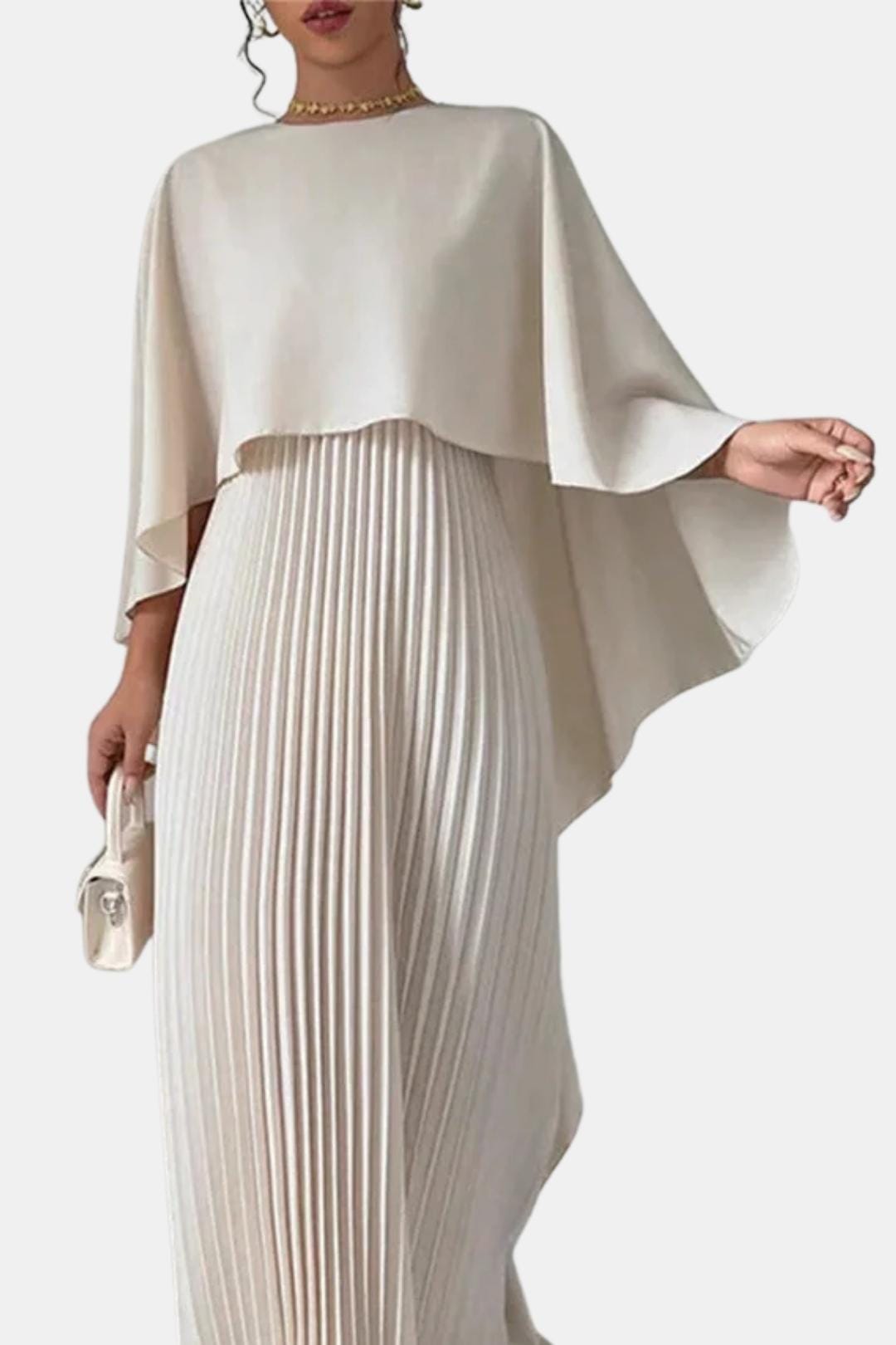 Leanne | Women's Pleated Floor Length Wedding Guest Dress