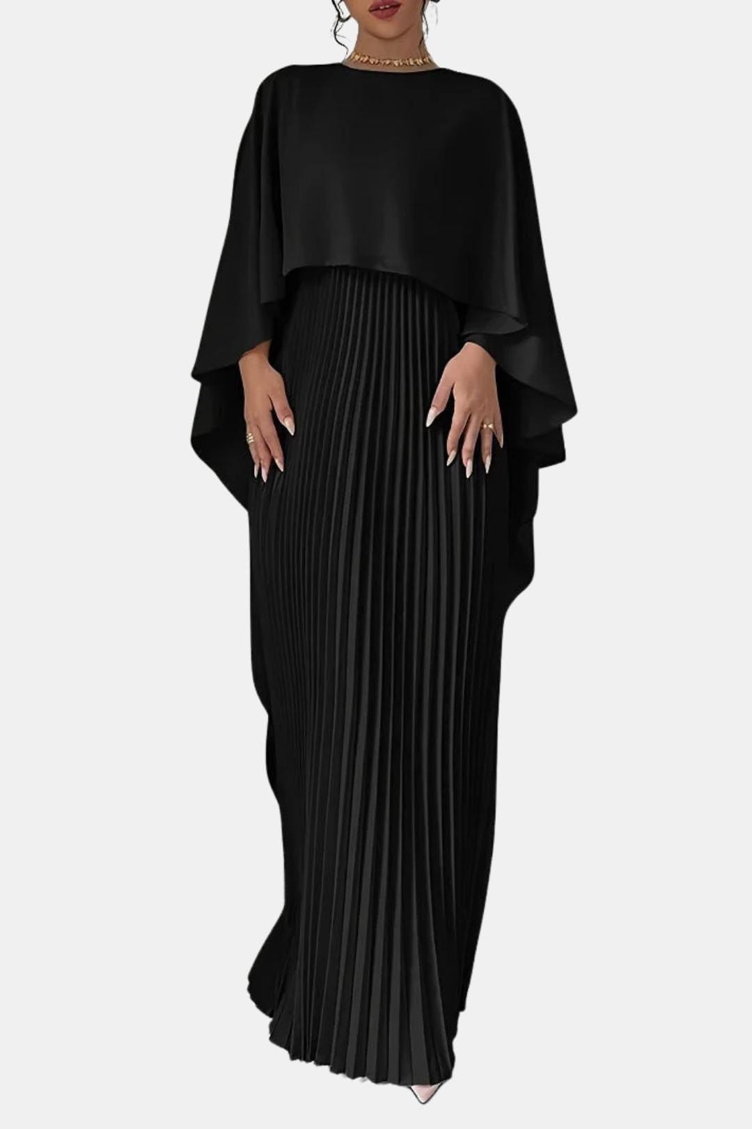 Leanne | Women's Pleated Floor Length Wedding Guest Dress