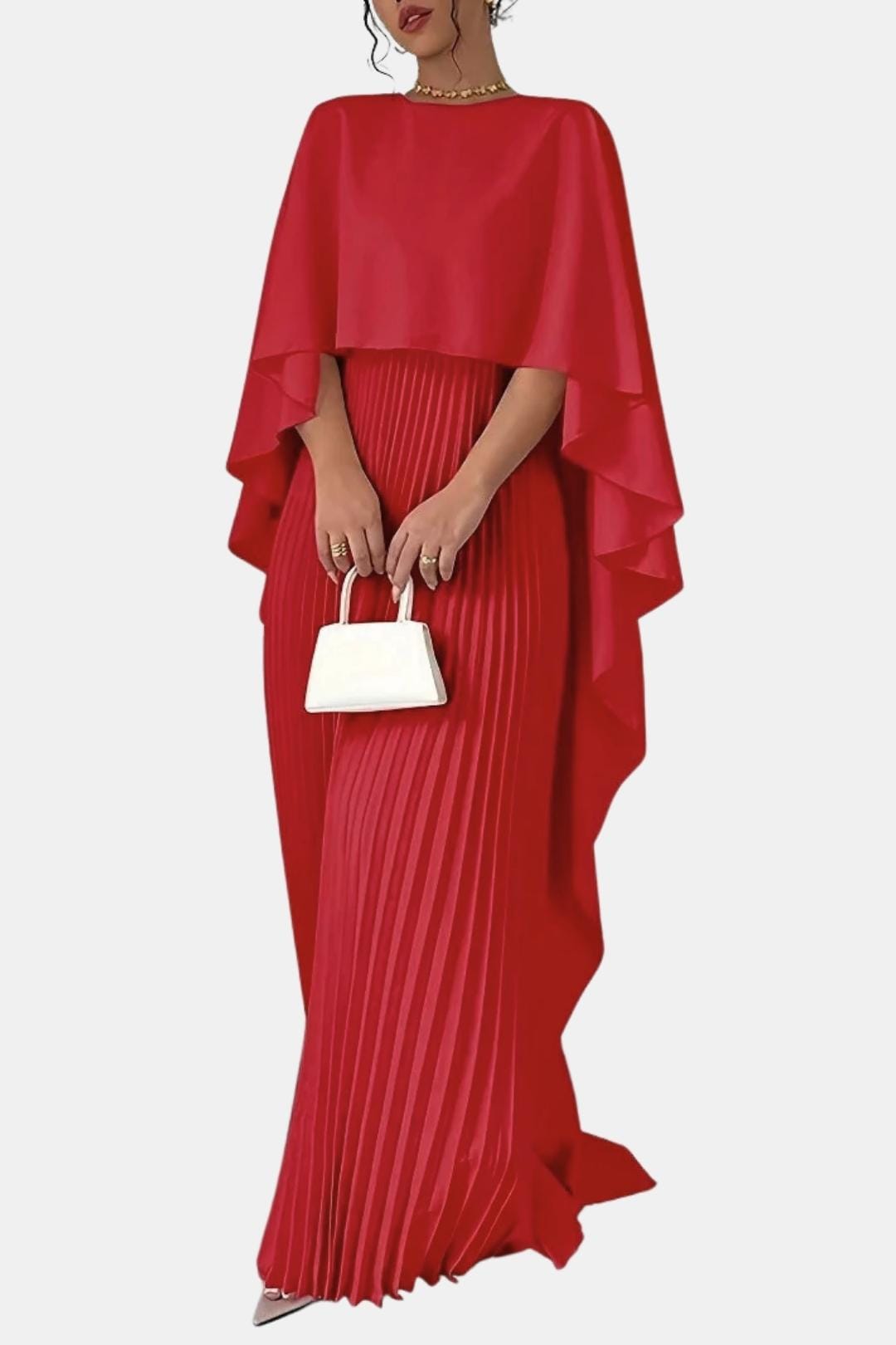 Leanne | Women's Pleated Floor Length Wedding Guest Dress