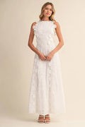 Leighton | Women’s Sleeveless Floral Round Neck Flowy Maxi Dress