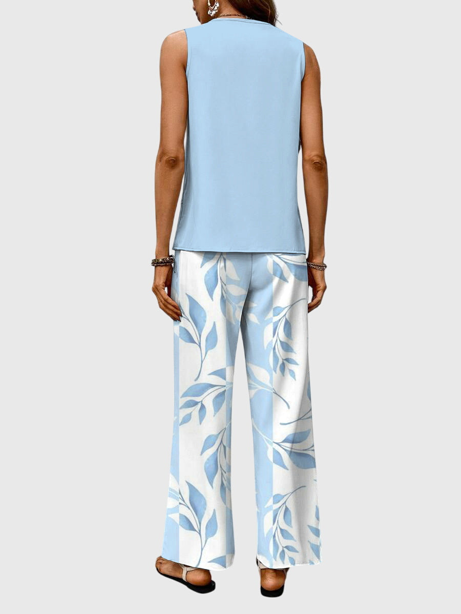 Leonora | Women's Square Neck Sleeveless Two Piece Set