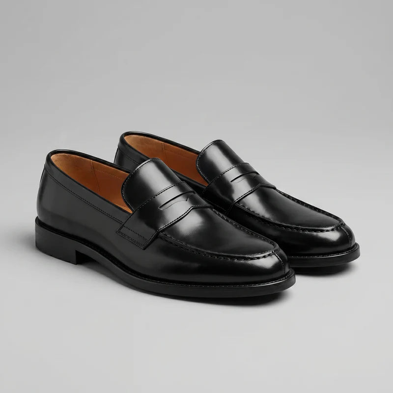 Leroy | Men’s Closed Toe Slip On Low Block Heel Dress Loafers