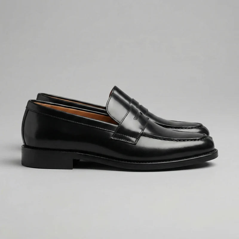 Leroy | Men’s Closed Toe Slip On Low Block Heel Dress Loafers