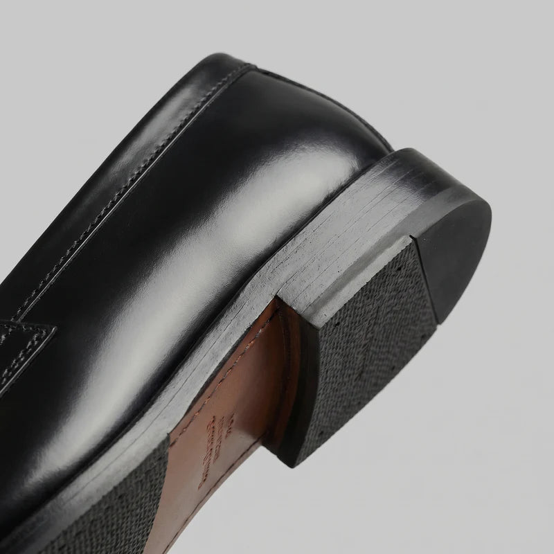 Leroy | Men’s Closed Toe Slip On Low Block Heel Dress Loafers