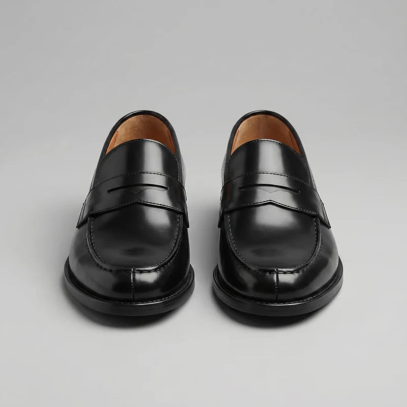 Leroy | Men’s Closed Toe Slip On Low Block Heel Dress Loafers