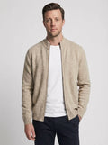 Liam | Men’s Ribbed Collar Zip Up Knit Cardigan