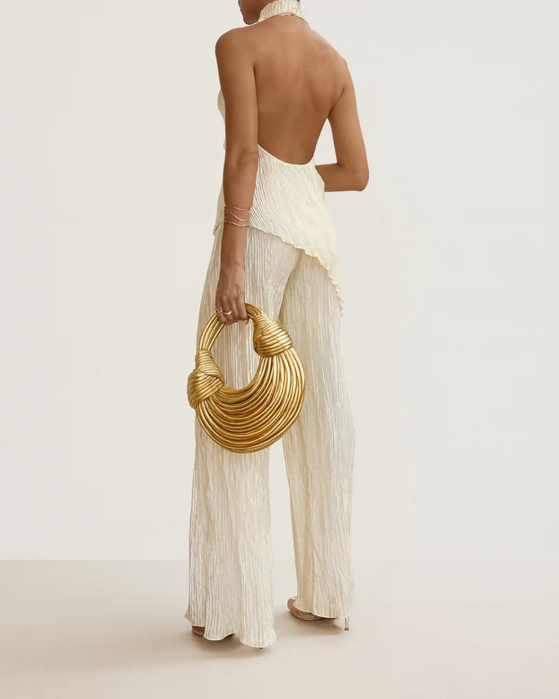 Linda | Women’s Backless Sleeveless High Waisted Matching Set