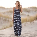 Lindsey | Women's Sleeveless Printed V Neck Boho Maxi Dress