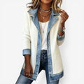Linsey | Women's Collared Button Front Long Sleeve Denim Jacket